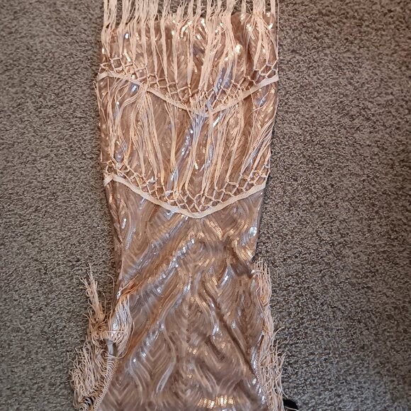 Babebeyond 1920s Flapper Dress in Rose Gold - Picture 4 of 5
